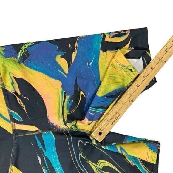 Nike Dri Fit Shorts Womens Small Black Blue Tight Fit Running Pull On Bike Short - Picture 11 of 12